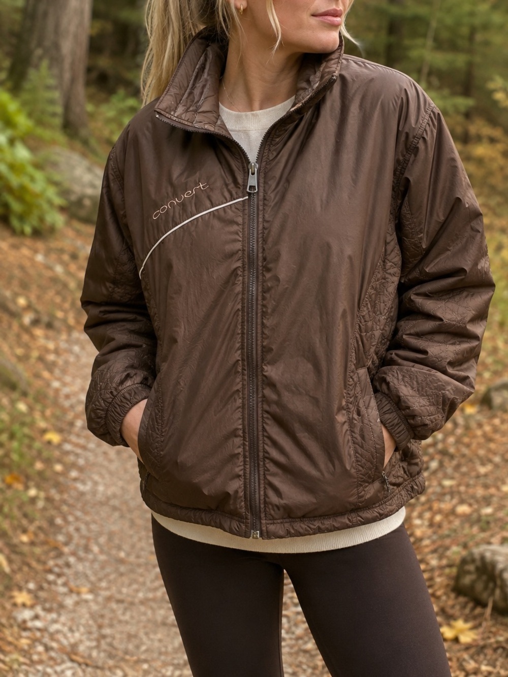 Columbia Convert Women’s Brown Insulated Full Zip Ski Snow Jacket Large